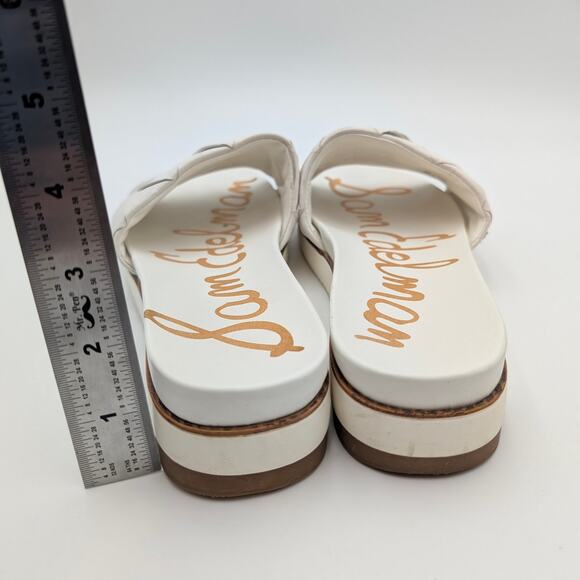 Sam Edelman Adaley Slide Sandal Women's Leather White Size US9M EU39 - Picture 4 of 11